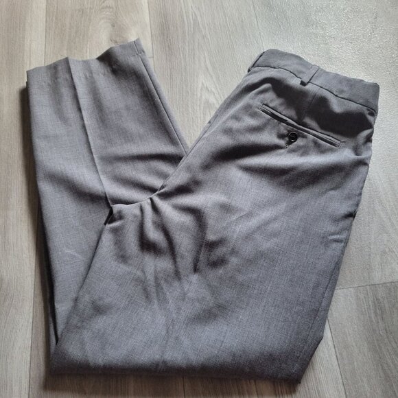 Lands' End Men's Traditional Fit Dress Pants 35x30 Wool Gray - Picture 2 of 6